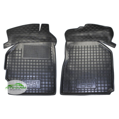 Коврики в салон, водительский + пассажир для Chery QQ ( 2012 - ) полиуретан (AVTO-Gumm)