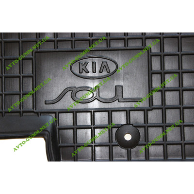 Коврики в салон, водительский + пассажир для KIA Soul ( 2009 - 2013 ), полиуретан (AVTO-Gumm)