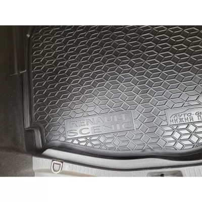 Килимок у багажник для авто Renault Scenic IV (2016>) (верхня полиця) 5 місць, поліуретановий (AVTO-Gumm)