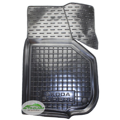 Килимки в салон, водійський + пасажирський для Skoda SuperB ( 2009 - 2014 ) поліуретан (AVTO-Gumm)