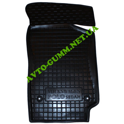 Коврики в салон, водительский + пассажир для Volkswagen Polo sedan  ( 2010 - ) полиуретан (AVTO-Gumm)