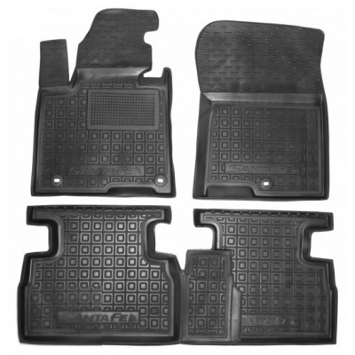 Коврики в салон для  HYUNDAI Santa-Fe (2018 - ) (5мест) полиуретан ( Avto-Gumm )