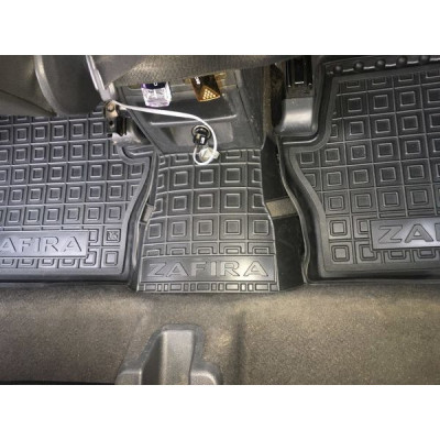 Коврики в салон для Opel Zafira B (5 мест) ( 2005 - 2013 ) полиуретан ( AVTO-Gumm )