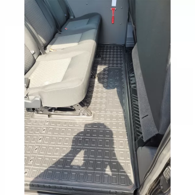 Коврики в салон для авто Ford Transit (2014>) 1+2 (2-й ряд) DoubleCab з 2-х частин полиуретан ( AVTO-Gumm )