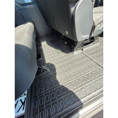 Коврики в салон для авто Ford Transit (2014>) 1+2 (2-й ряд) DoubleCab з 2-х частин полиуретан ( AVTO-Gumm )