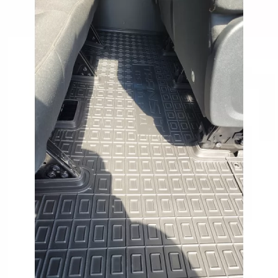 Коврики в салон для авто Ford Transit (2014>) 1+2 (2-й ряд) DoubleCab з 2-х частин полиуретан ( AVTO-Gumm )