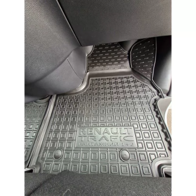 Коврики в салон для авто Renault Trafic lll (2021>) 1+2 пасажир (передні) полиуретан ( AVTO-Gumm )