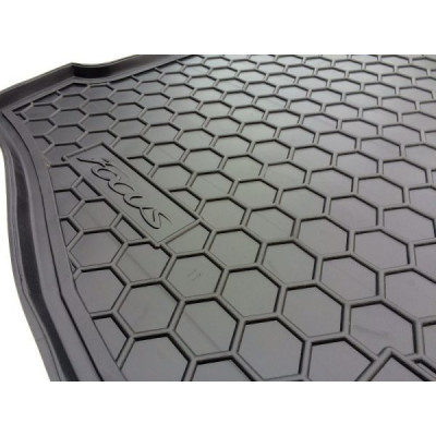 Коврик в багажник для Ford Focus (2011-) (хетчбэк) (с докаткой) ( пластик ) ( Avto-Gumm )
