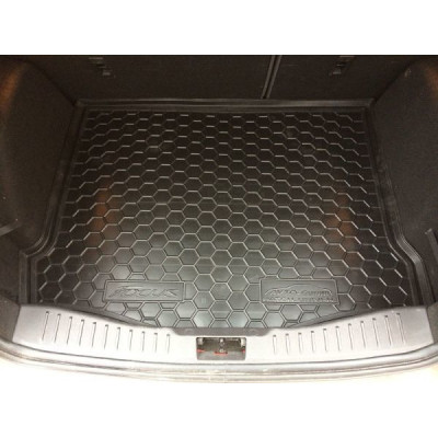 Коврик в багажник для Ford Focus (2011-) (хетчбэк) (с докаткой) ( пластик ) ( Avto-Gumm )