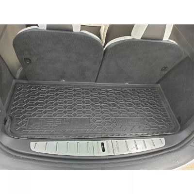 Килим багажника для авто Tesla Model X 2015-2021 задний 7 мест малый пластик ( AVTO-Gumm )