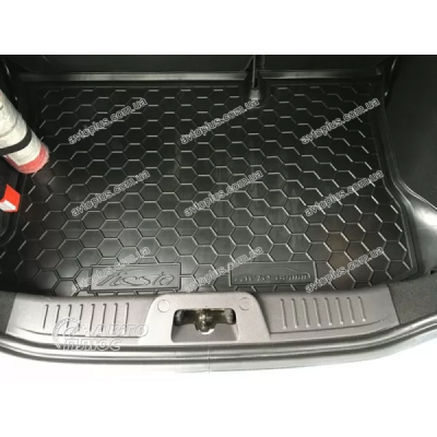 Килимок у багажник для авто Ford Fiesta (2010>) седан (USA), пластиковий (AVTO-Gumm) Килимок у багажник для авто Ford Fiesta (2010>) седан (USA), пластиковий (AVTO-Gumm)