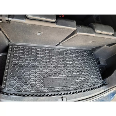 Коврик в багажник для авто Volkswagen Atlas (2016-2020) (7 мест) (корот.) пластик ( AVTO-Gumm )