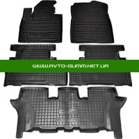Килимки в салон для KIA Sorento (2015-) 7 местный, поліуретановий (AVTO-Gumm)