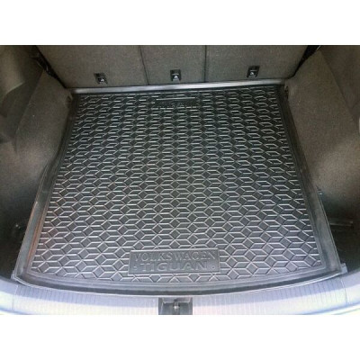 Коврик в багажник для  Volkswagen Tiguan Allspace (2018 - ) (5мест) пластик ( Avto-Gumm )