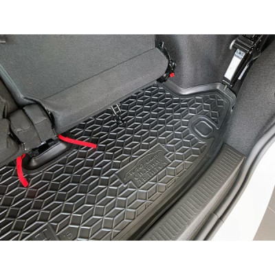 Коврик в багажник для авто Renault Lodgy ( 2018 - ) (раздельная сидушка) полиуретан ( AVTO-Gumm )