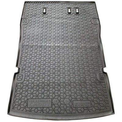 Коврик в багажник для авто Volkswagen Caddy MAXI ( 5мест ) ( 2004 - 2015 ) полиуретан ( AVTO-Gumm )