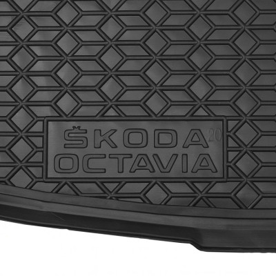 Коврик в багажник для авто SkodaOctavia A8 ( 2020 -  ) ( лифтбэк ), резиновый (AVTO-Gumm)