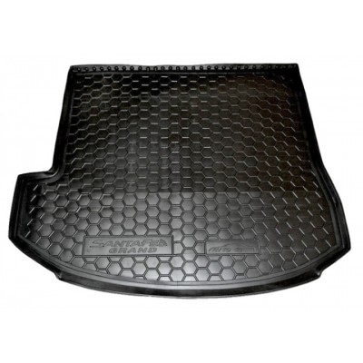 Килимок в багажник для Hyundai Santa-Fe Grand (TOP) (2014-) (7 місць) пластик (Avto-Gumm) Килимок в багажник для Hyundai Santa-Fe Grand (TOP) (2014-) (7 місць) пластик (Avto-Gumm)